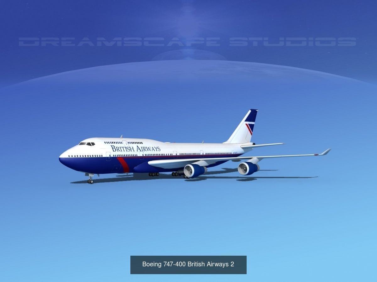 39 British Airways Jetliners 3D Model Collection_14