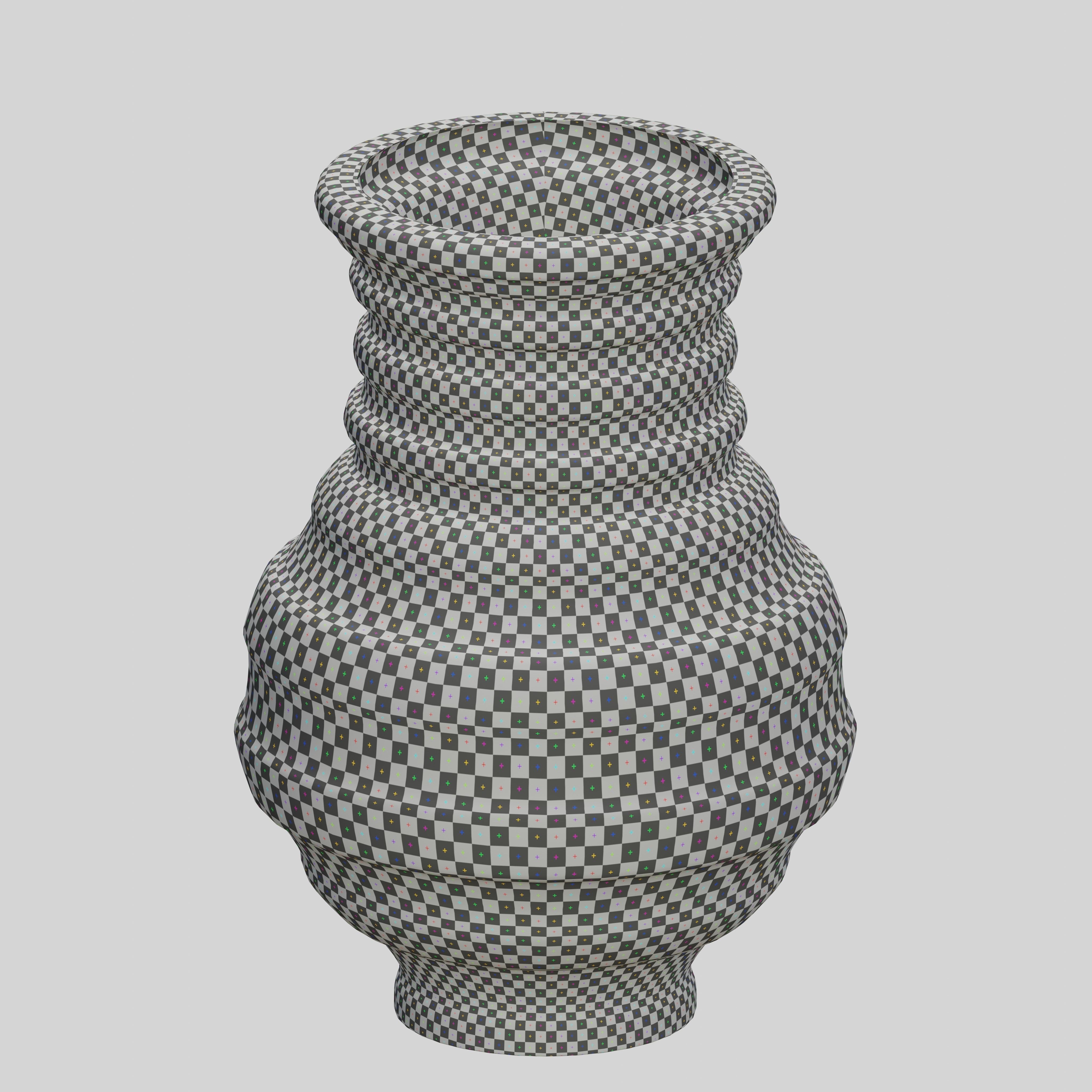 Vase05 orange and vase Low-poly 3D model_8