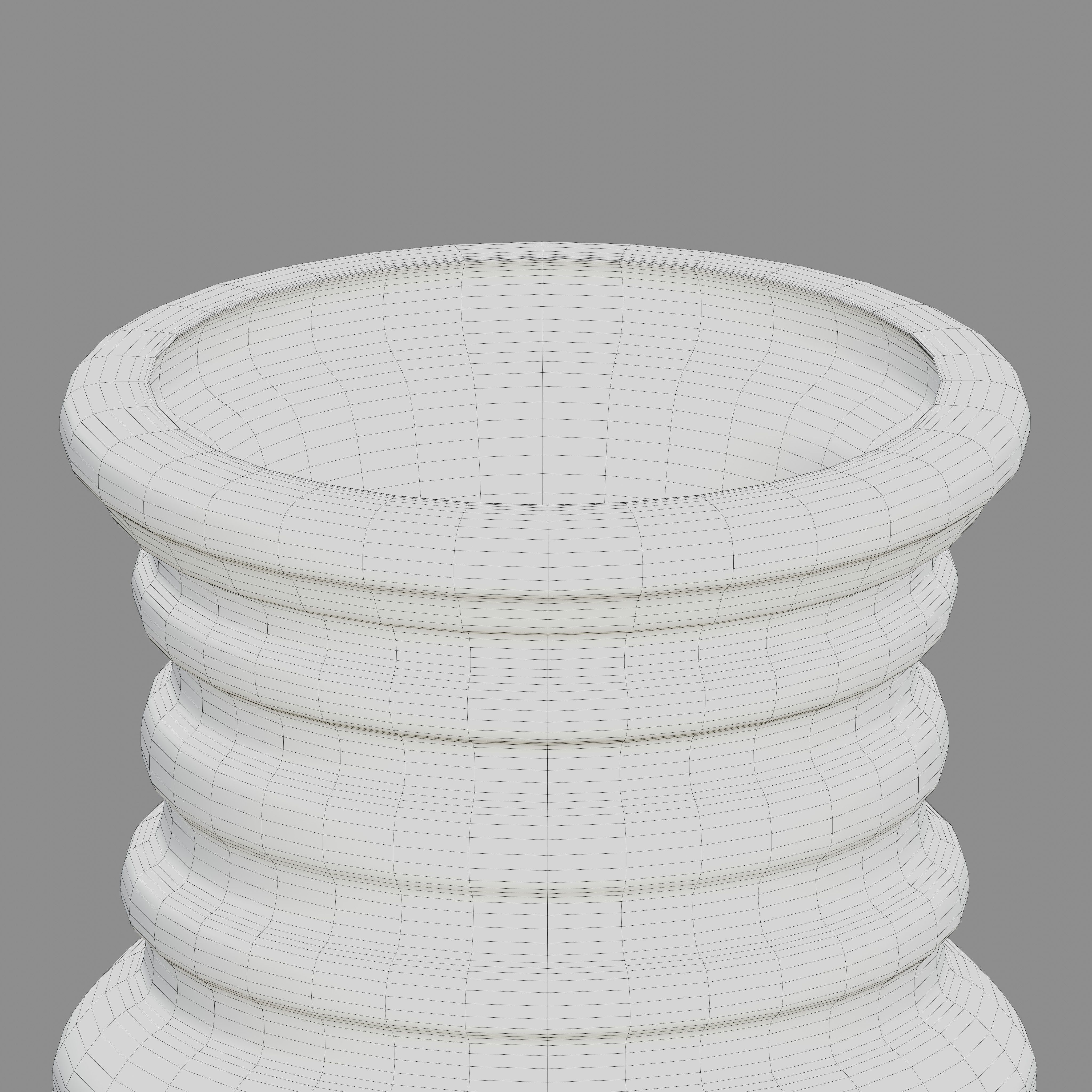 Vase05 orange and vase Low-poly 3D model_6