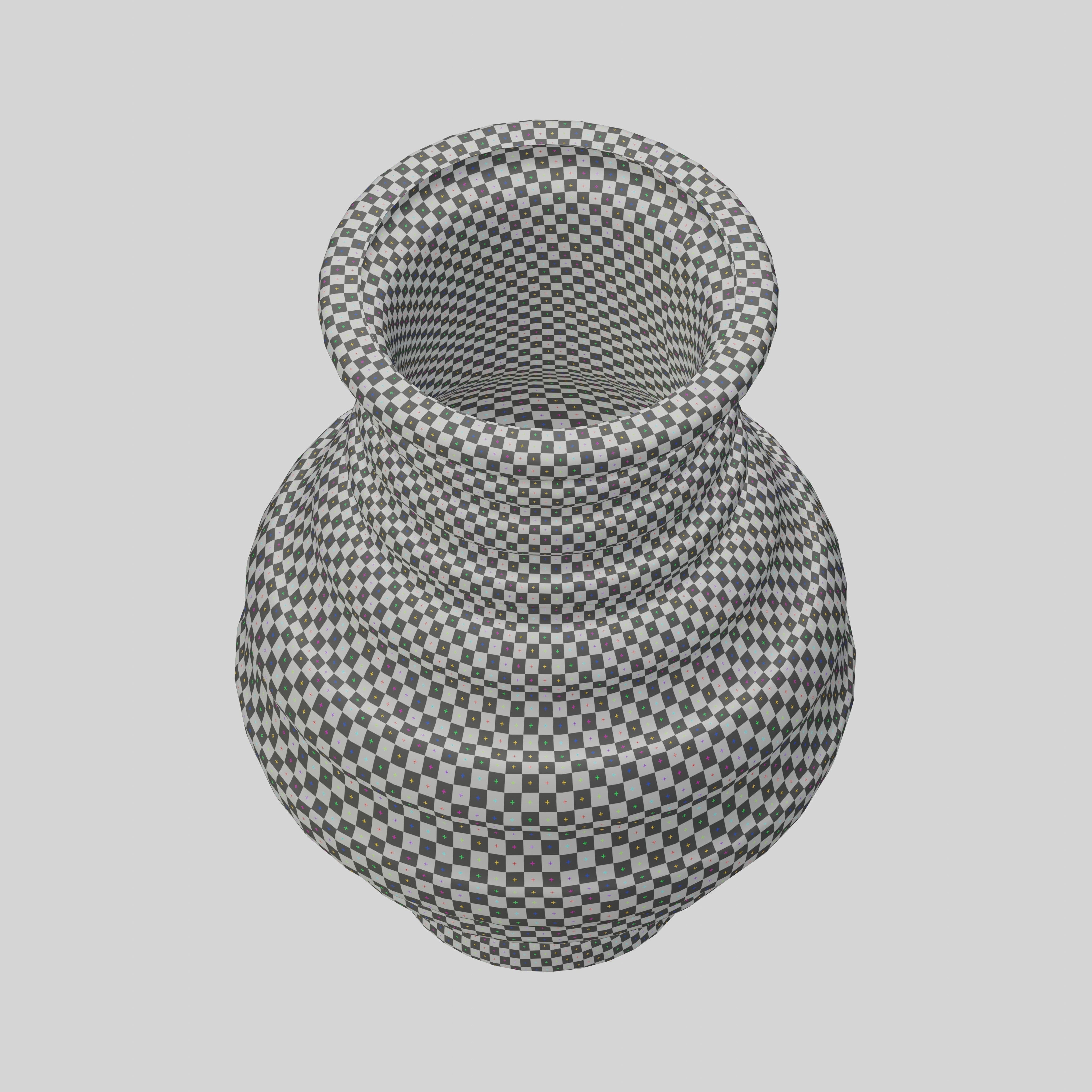 Vase05 orange and vase Low-poly 3D model_9