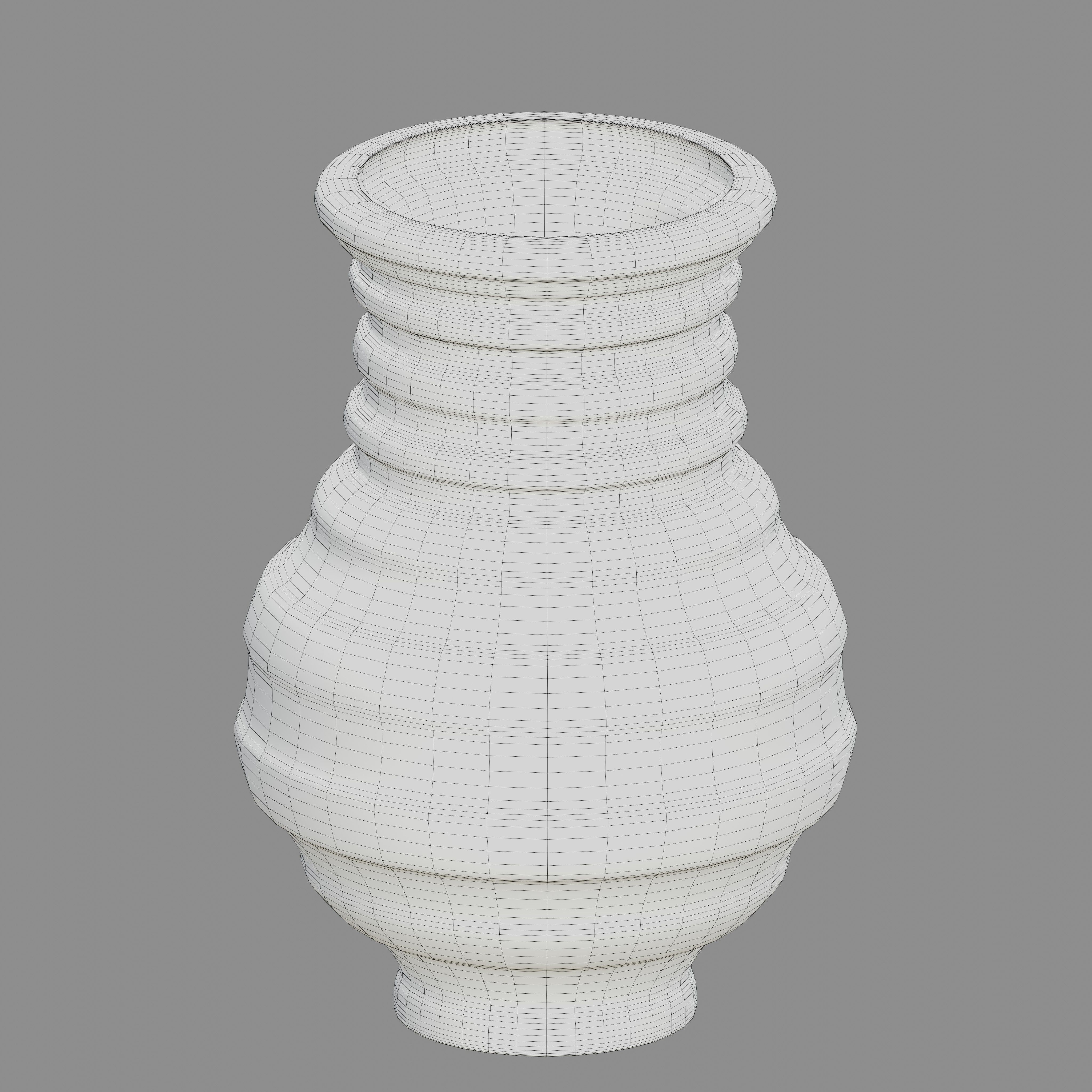 Vase05 orange and vase Low-poly 3D model_4