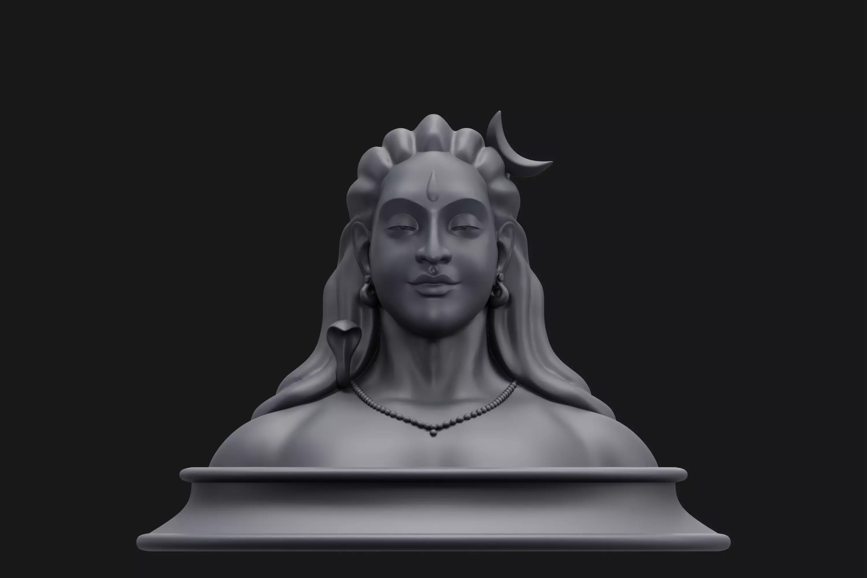 Adi Yogi statue 3D print model