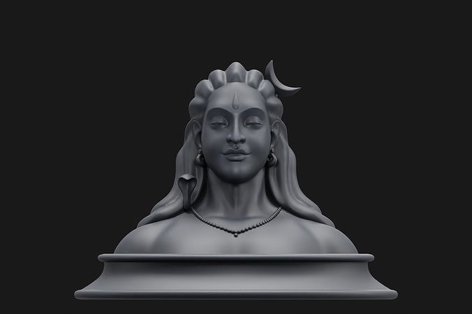 Adi Yogi statue 3D print model