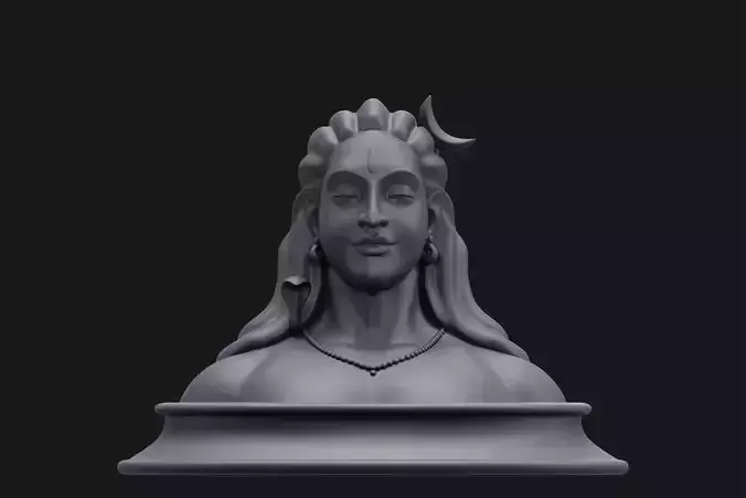 Adi Yogi statue 3D print model