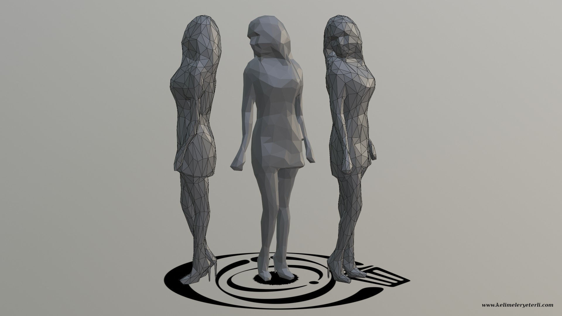 Human 070 LP R Low-poly 3D model_1