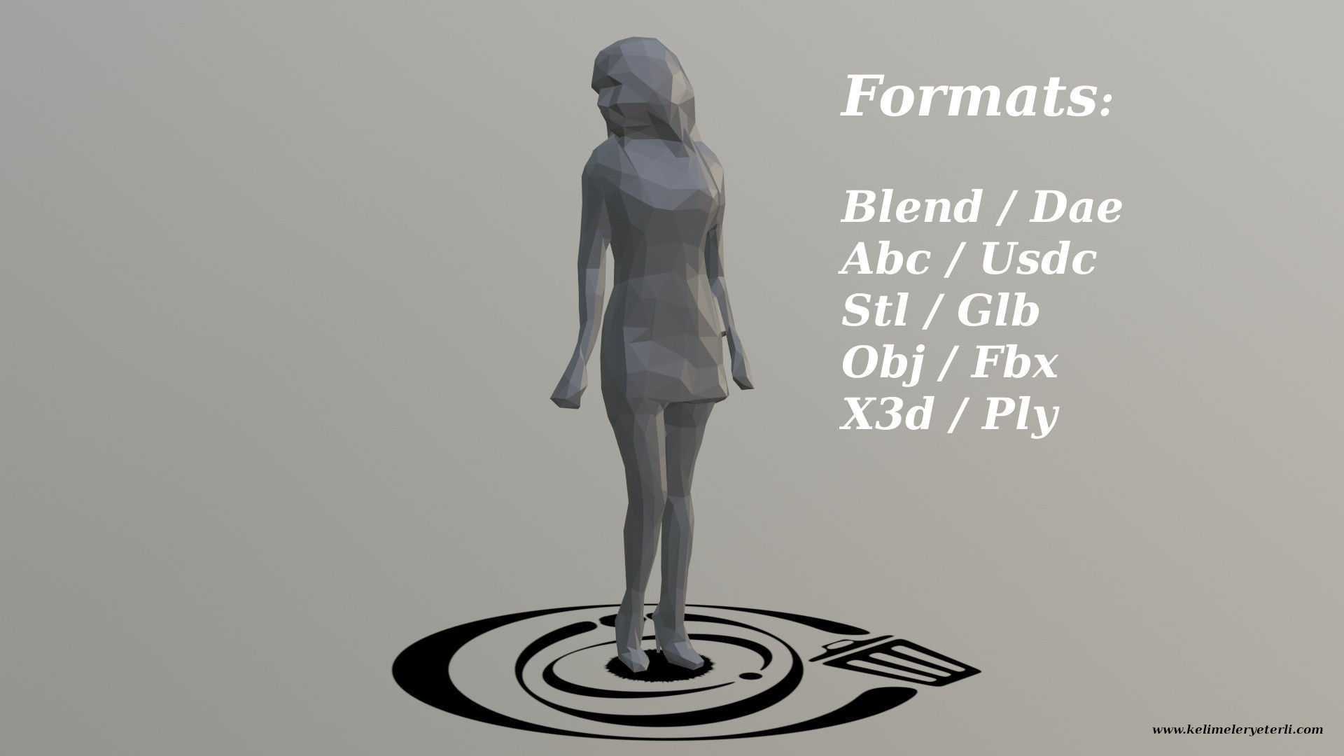 Human 070 LP R Low-poly 3D model_2