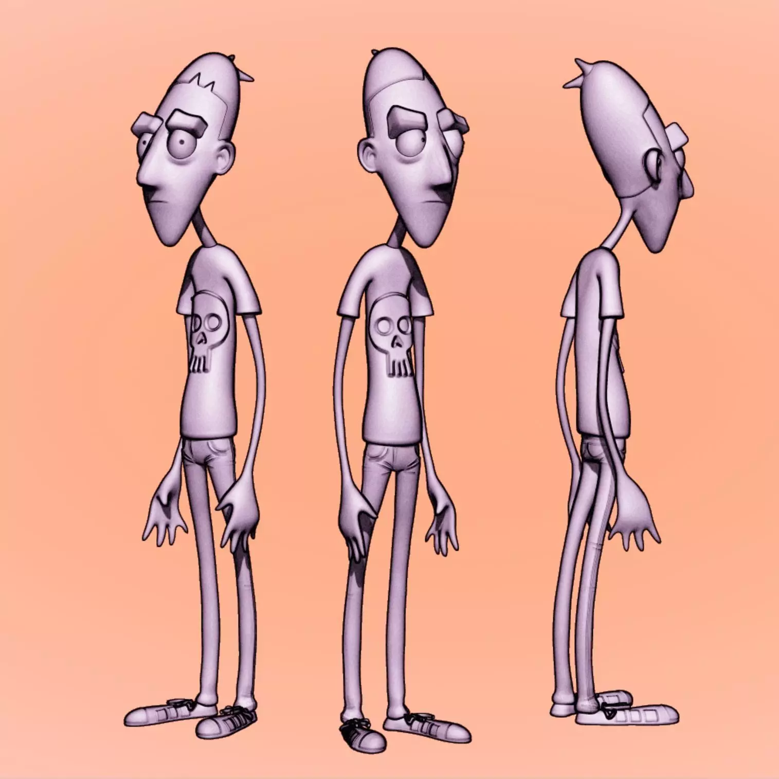Zerocalcare cartoon character 3D print model_0