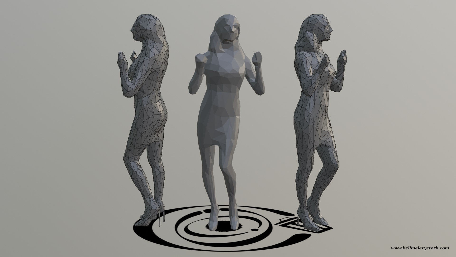 Human 071 LP R Low-poly 3D model_1