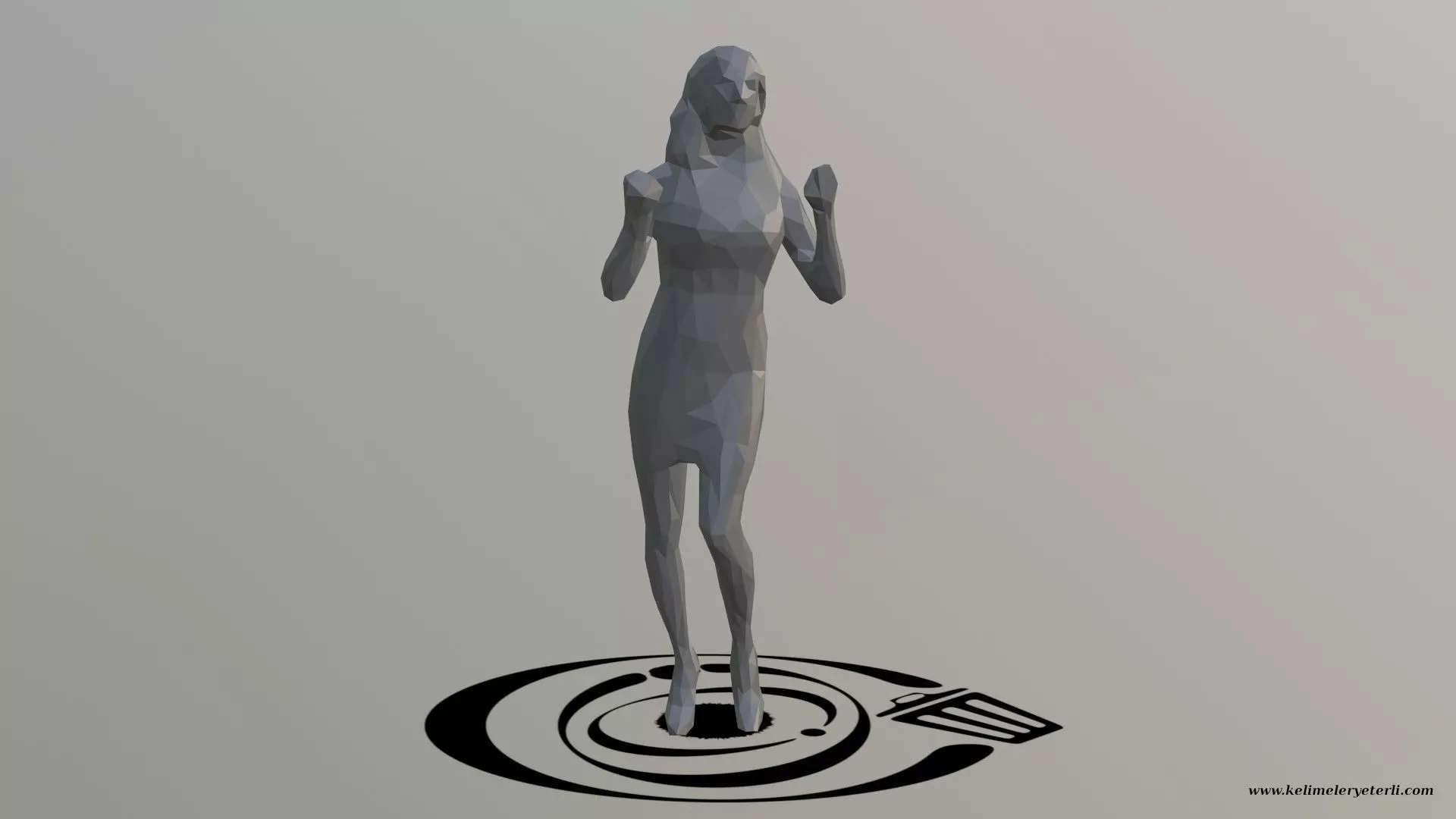Human 071 LP R Low-poly 3D model_0