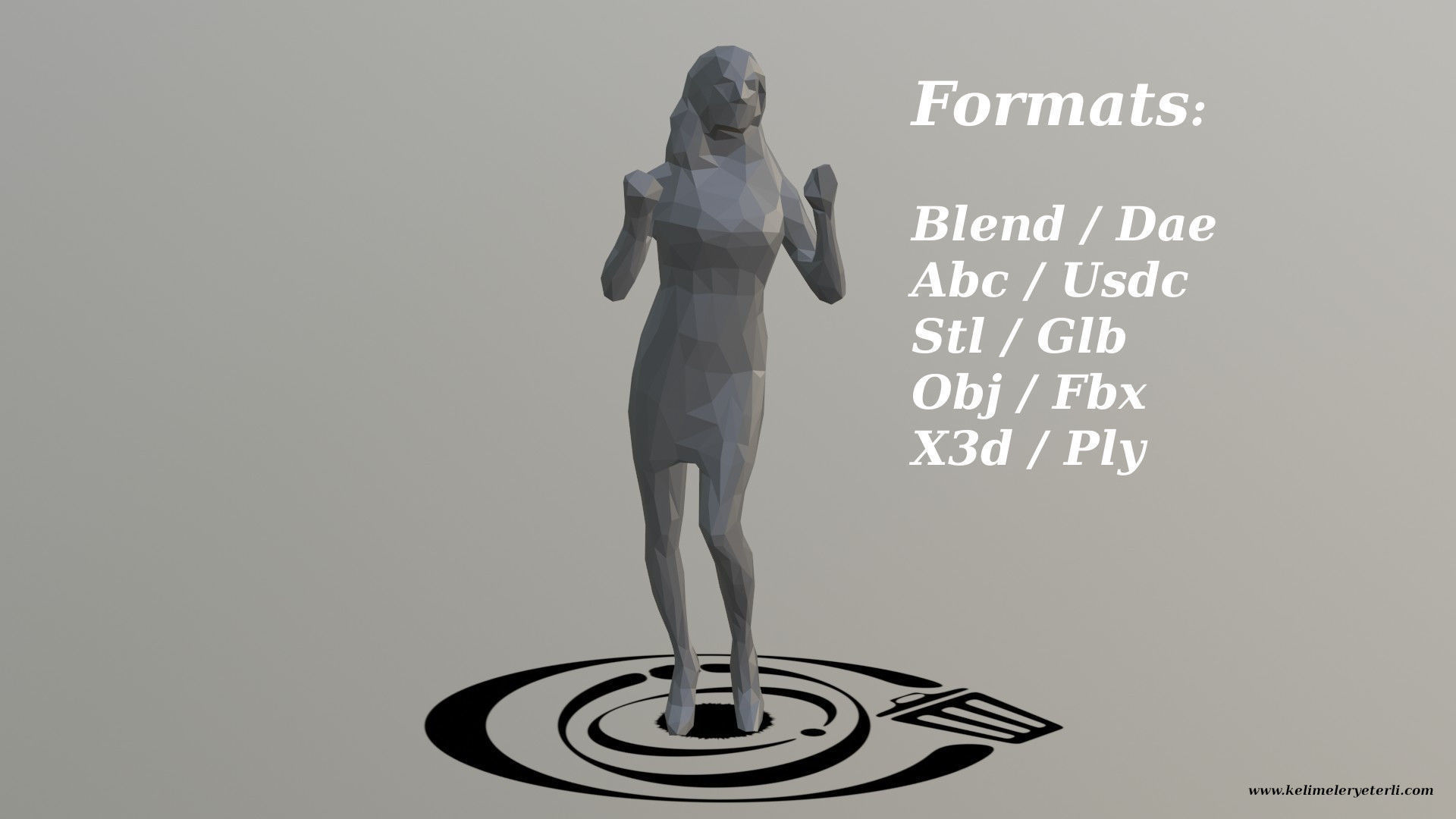 Human 071 LP R Low-poly 3D model_2