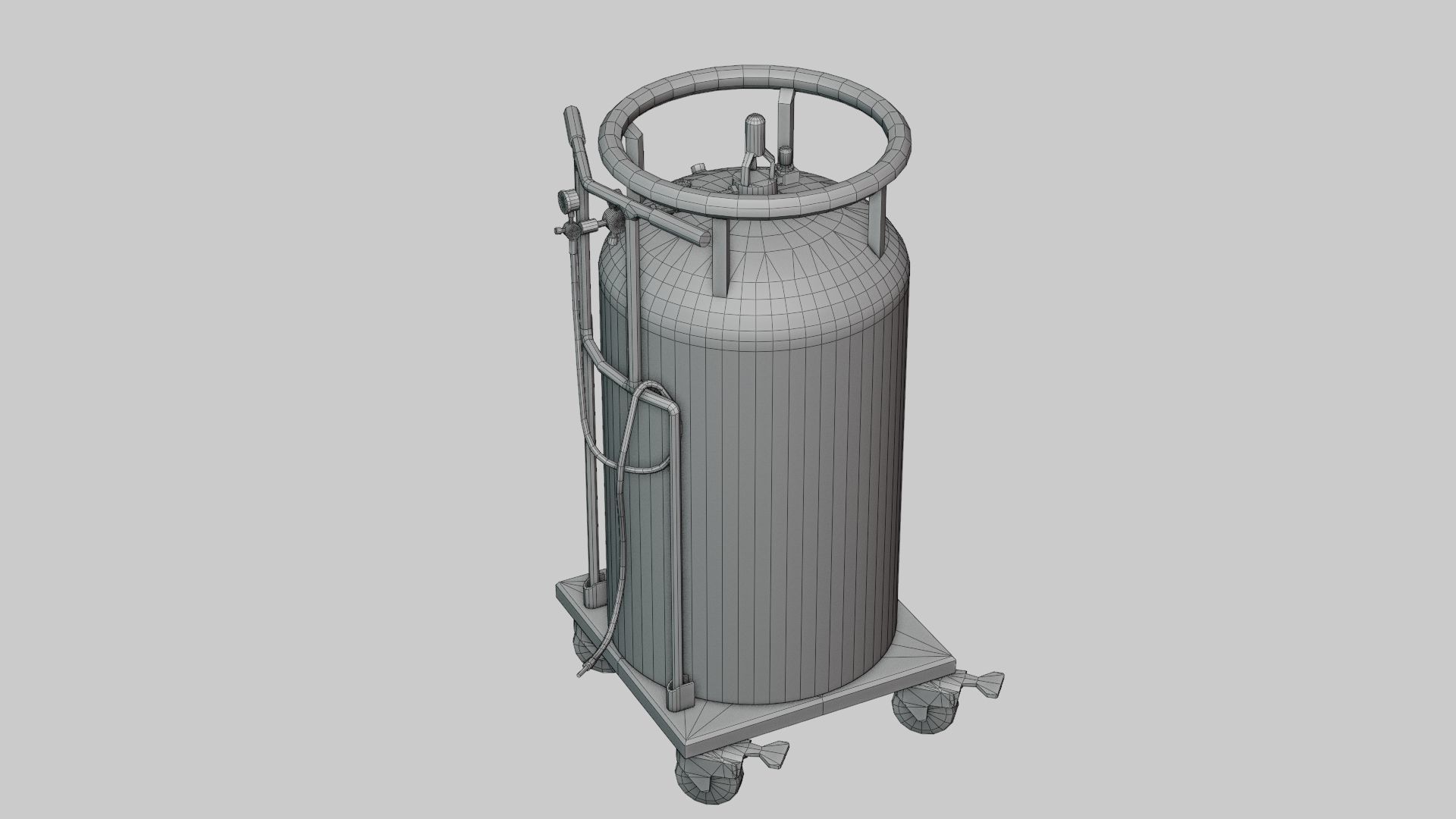 Gas tank Low-poly 3D model_27