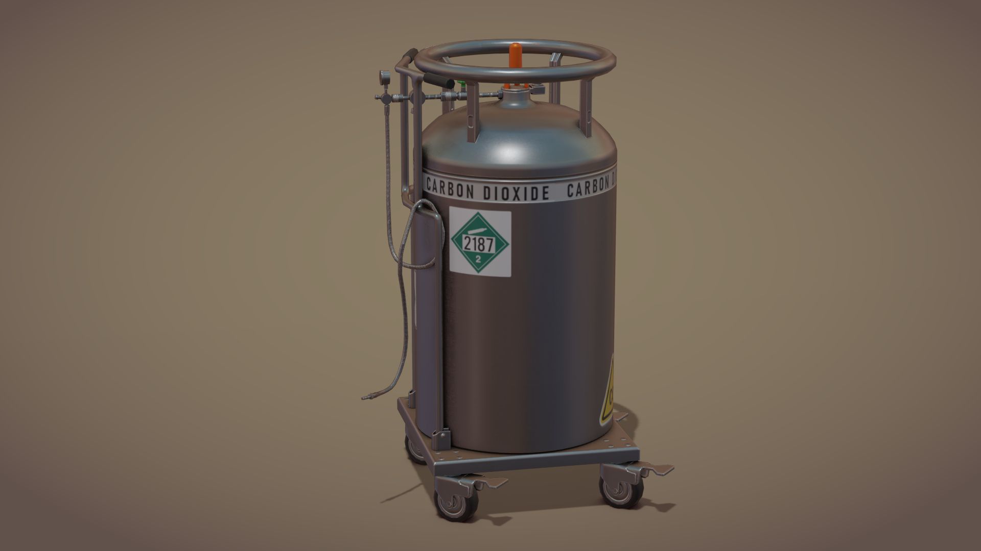 Gas tank Low-poly 3D model_22