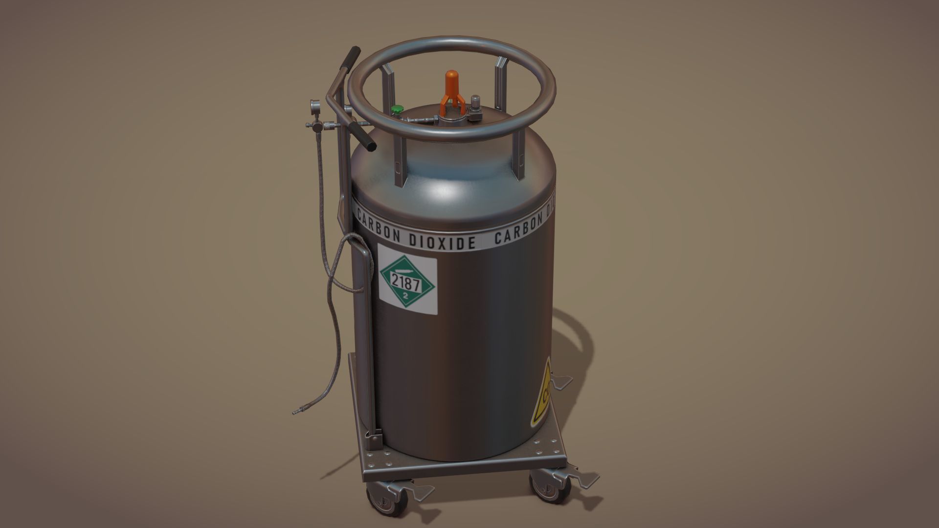Gas tank Low-poly 3D model_23