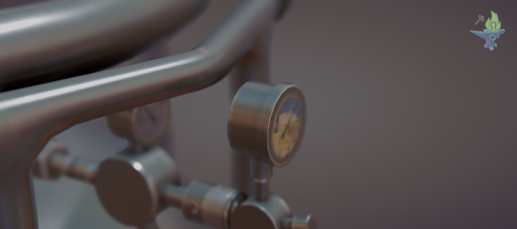 Gas tank Low-poly 3D model_15