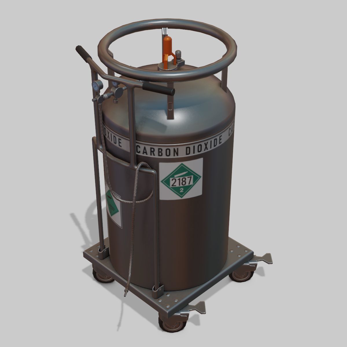 Gas tank Low-poly 3D model_31