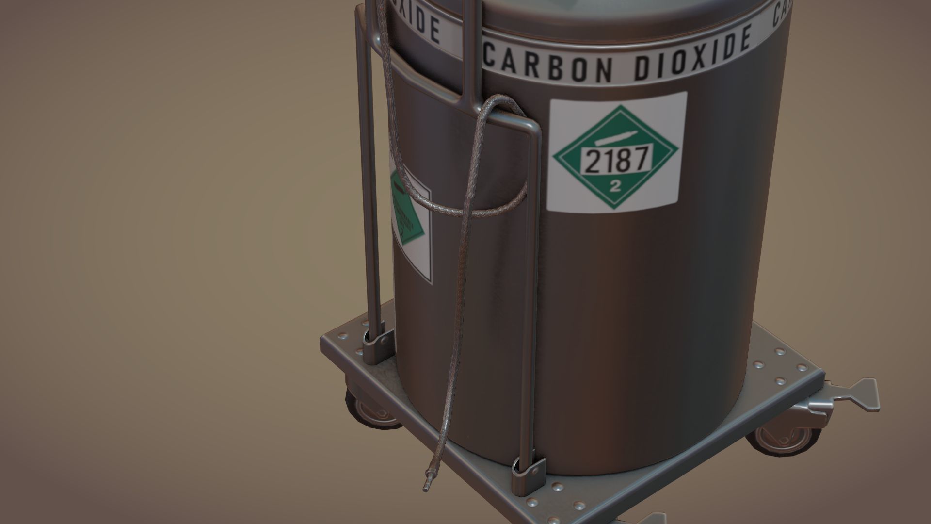 Gas tank Low-poly 3D model_28