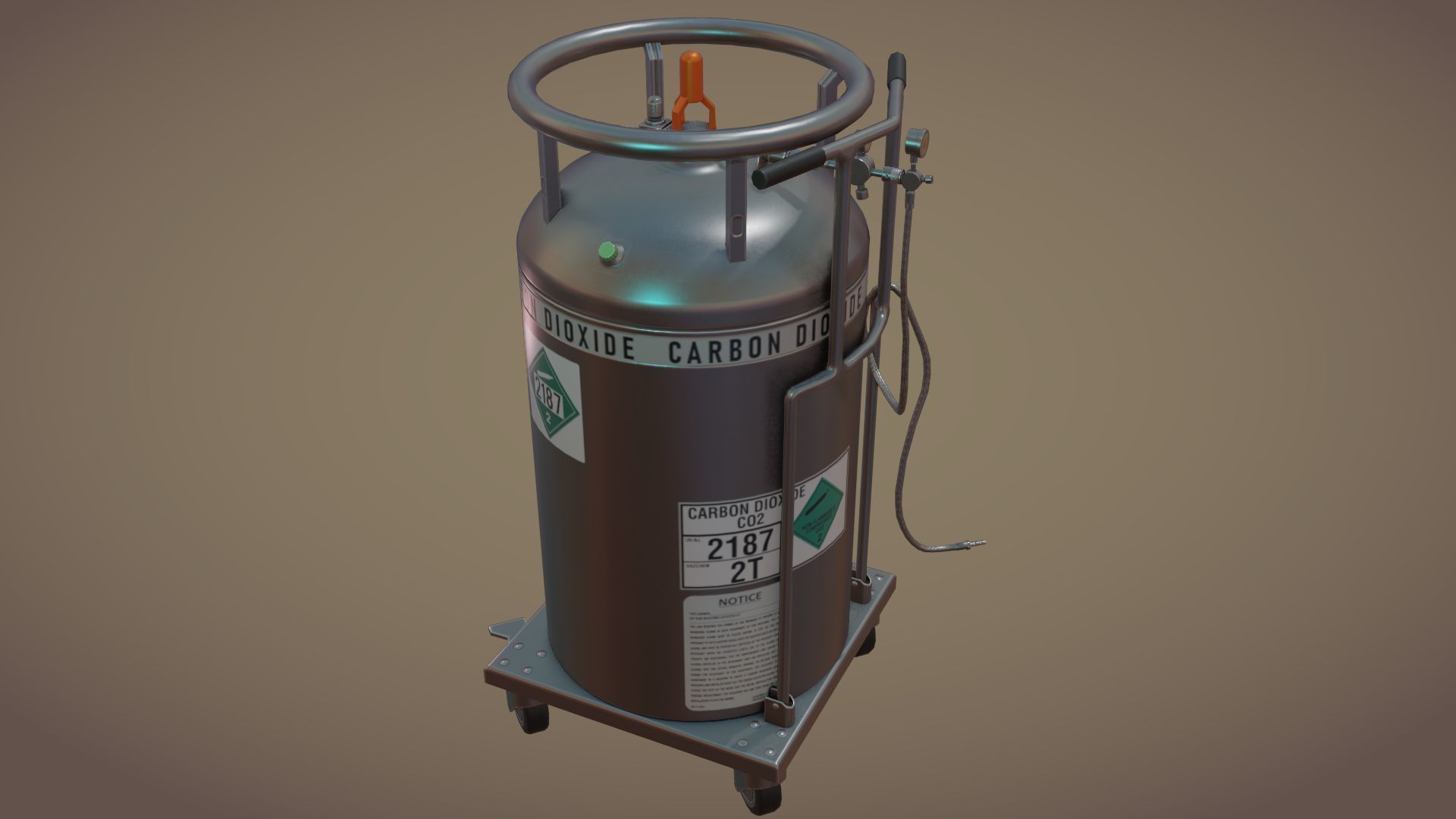 Gas tank Low-poly 3D model_29