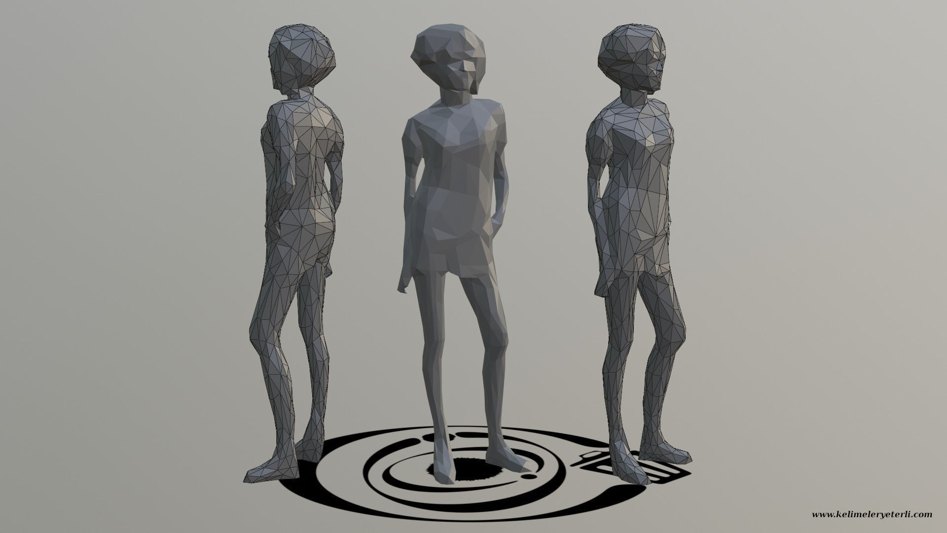 Human 068 LP R Low-poly 3D model_1