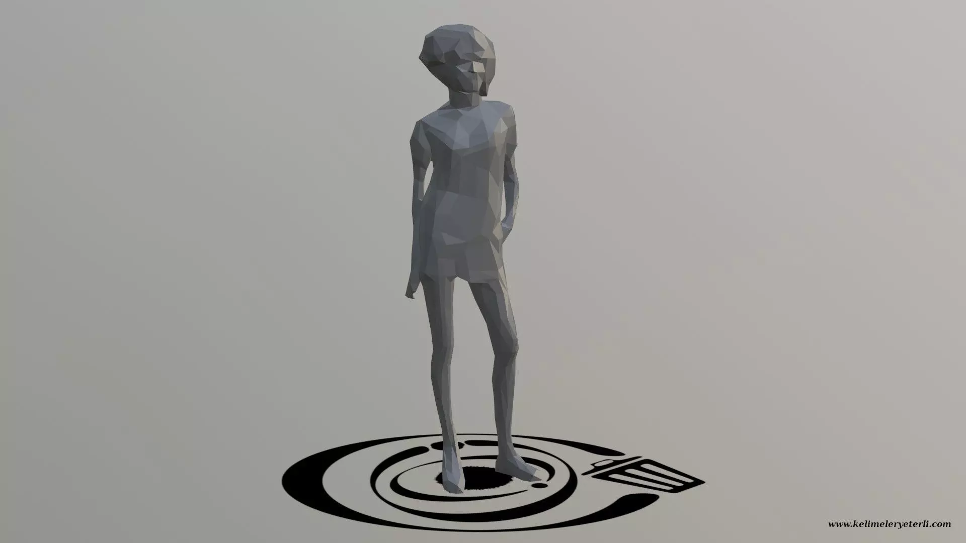 Human 068 LP R Low-poly 3D model_0