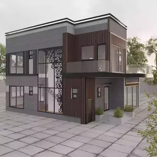 exterior villa 3D model