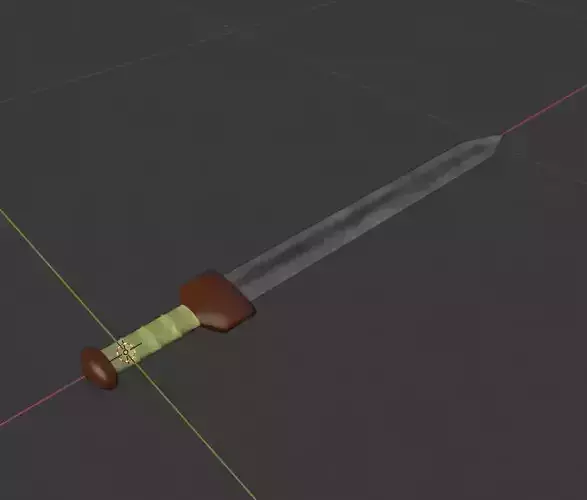 Low Poly Gladius Sword Low-poly 3D model