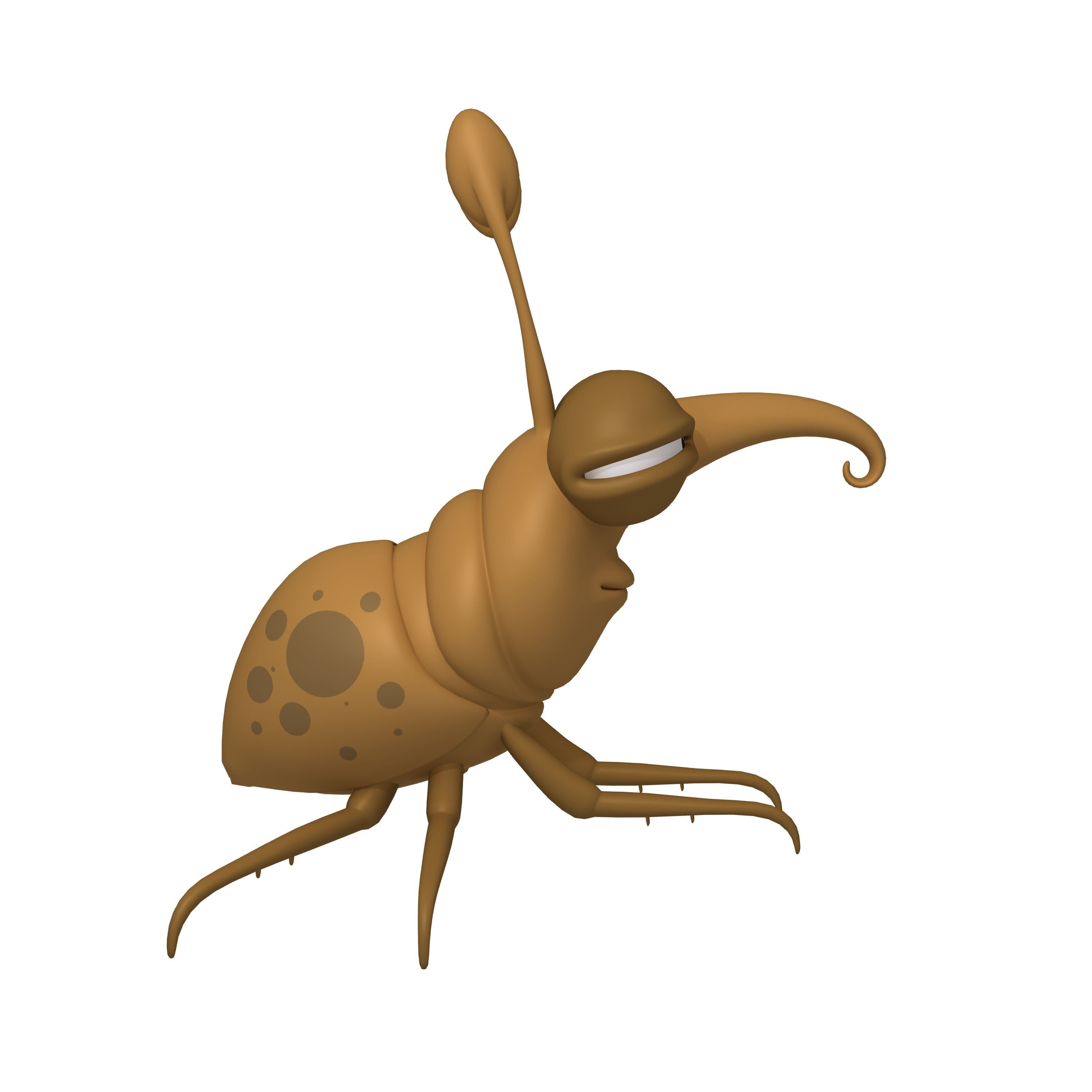 Bug Cartoon 3D model_3