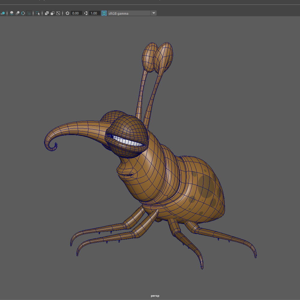 Bug Cartoon 3D model_14