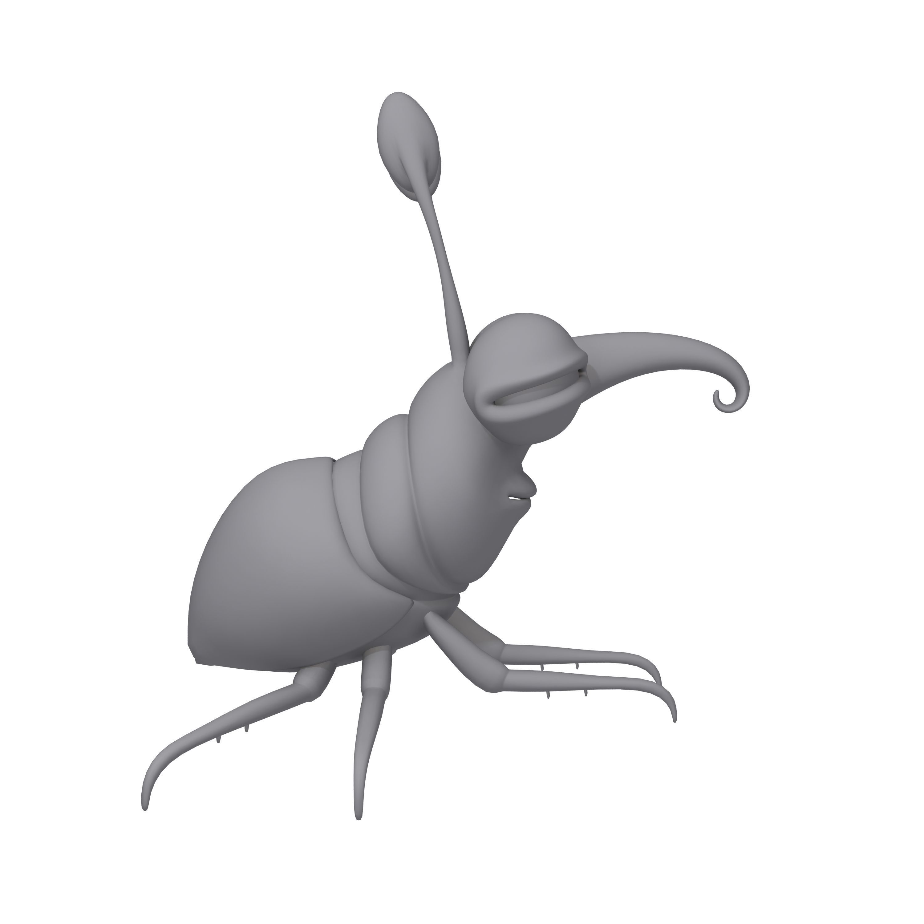 Bug Cartoon 3D model_10