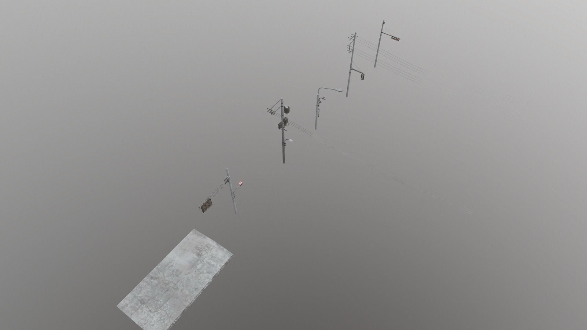 Traffic Lights and Tokyo Poles - Textures Low-poly 3D model_13