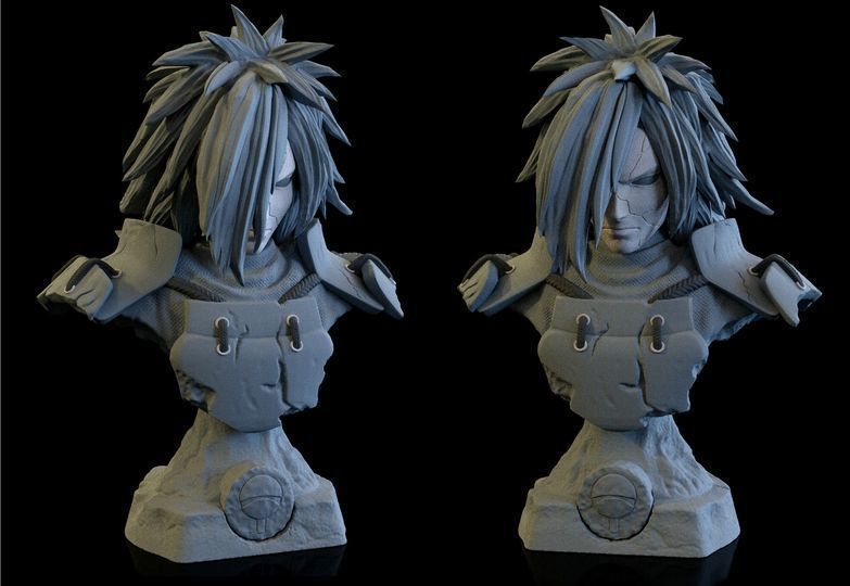 NARUTO  MADARA BUST 3D print model_1
