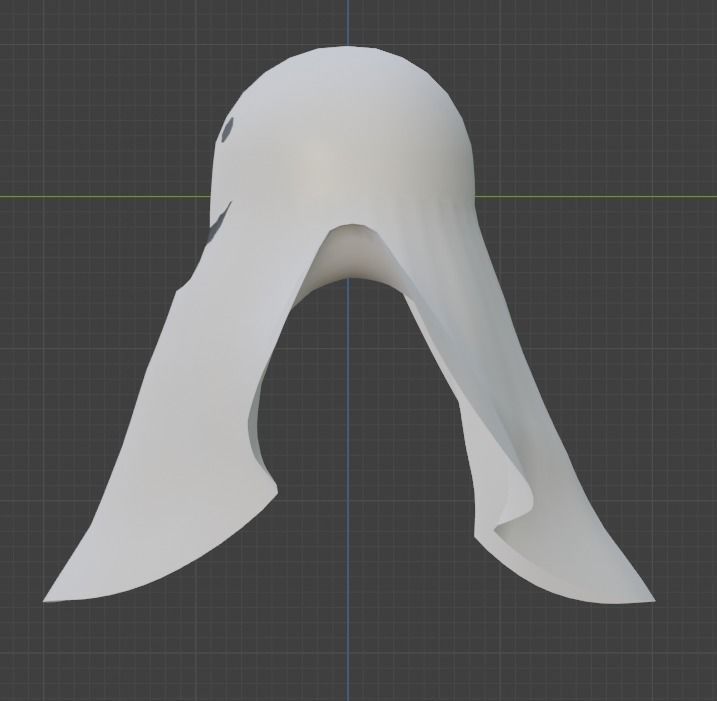 Ghost smiling Free low-poly 3D model_3