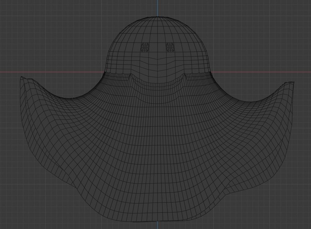 Ghost smiling Free low-poly 3D model_5