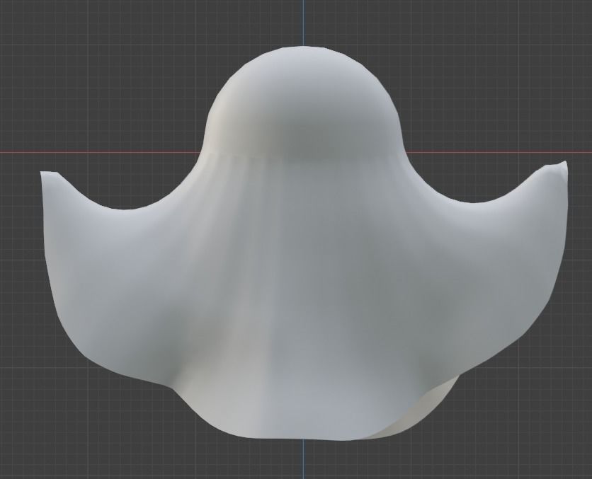 Ghost smiling Free low-poly 3D model_2