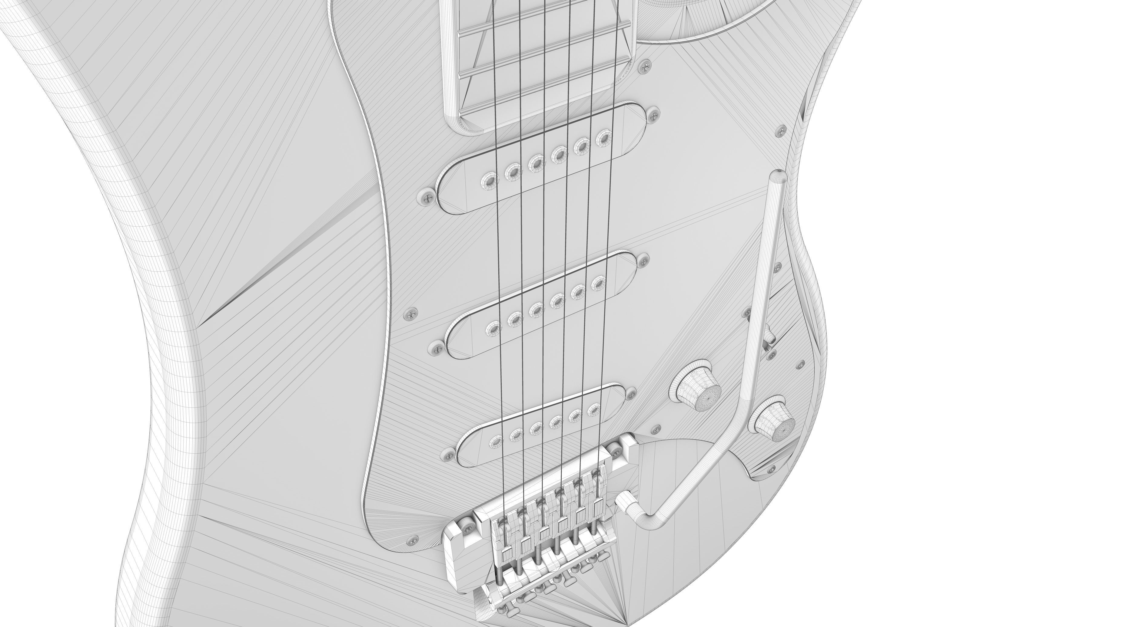Fender Electric Guitar 3D model_14