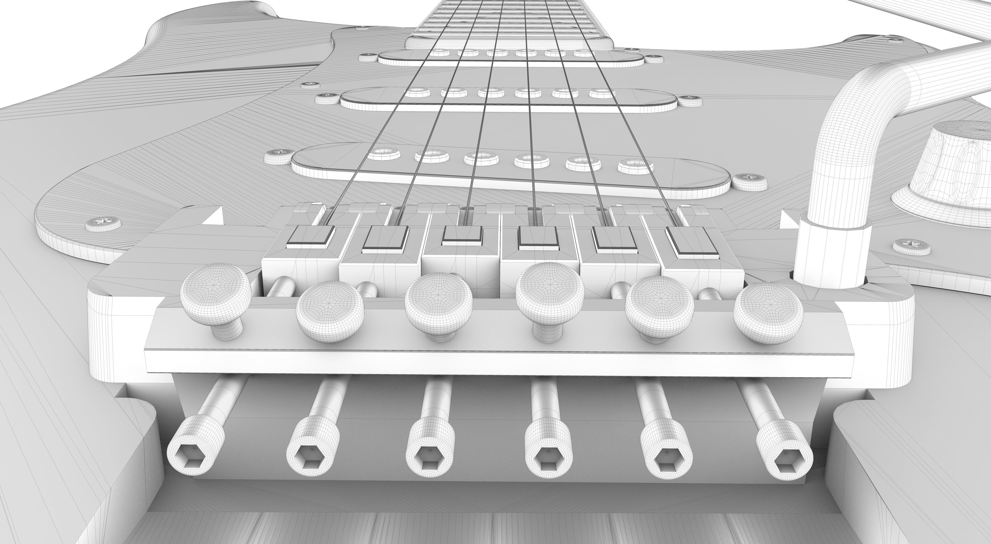 Fender Electric Guitar 3D model_13
