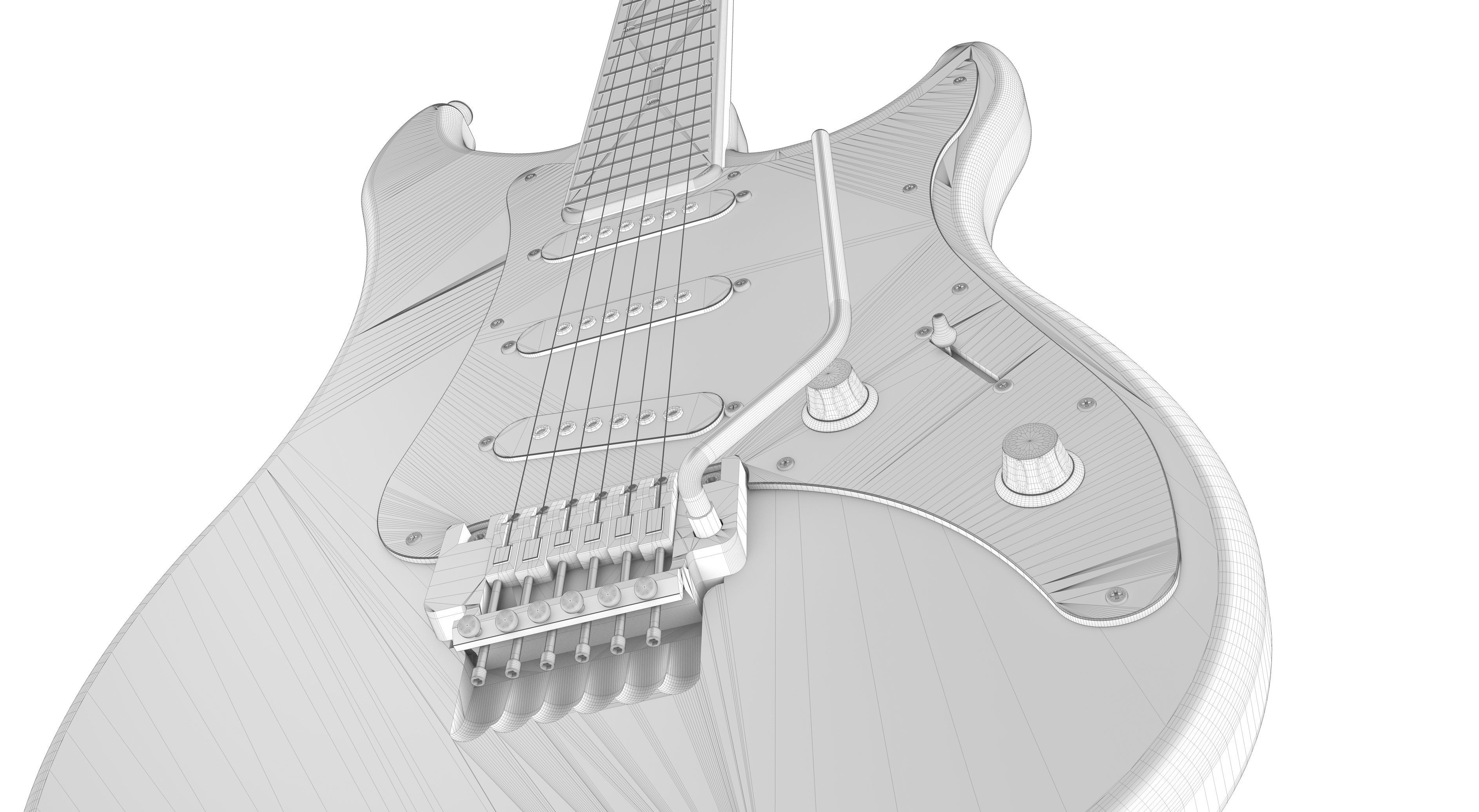 Fender Electric Guitar 3D model_12