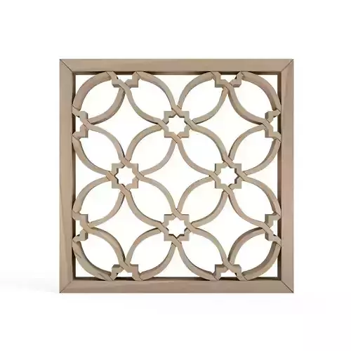 Hanashippo wooden wall panel with intricate design 3D print model