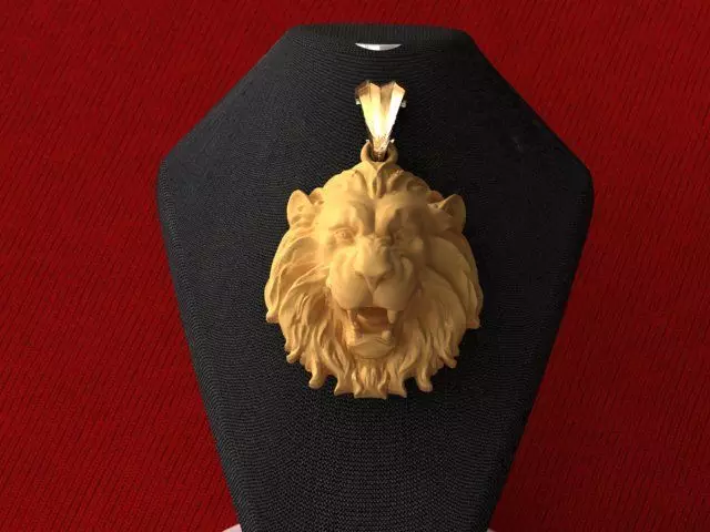 Lion jewel pendant 3d  3D model_0
