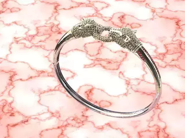Panther bracelet  with gems 3d 