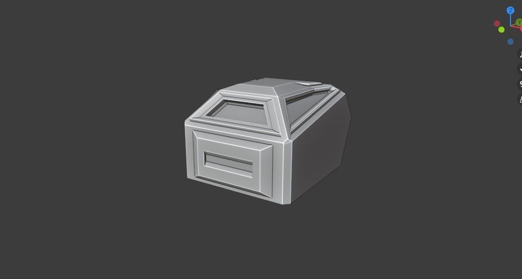 CYBERPUNK CHEST Low-poly 3D model_12