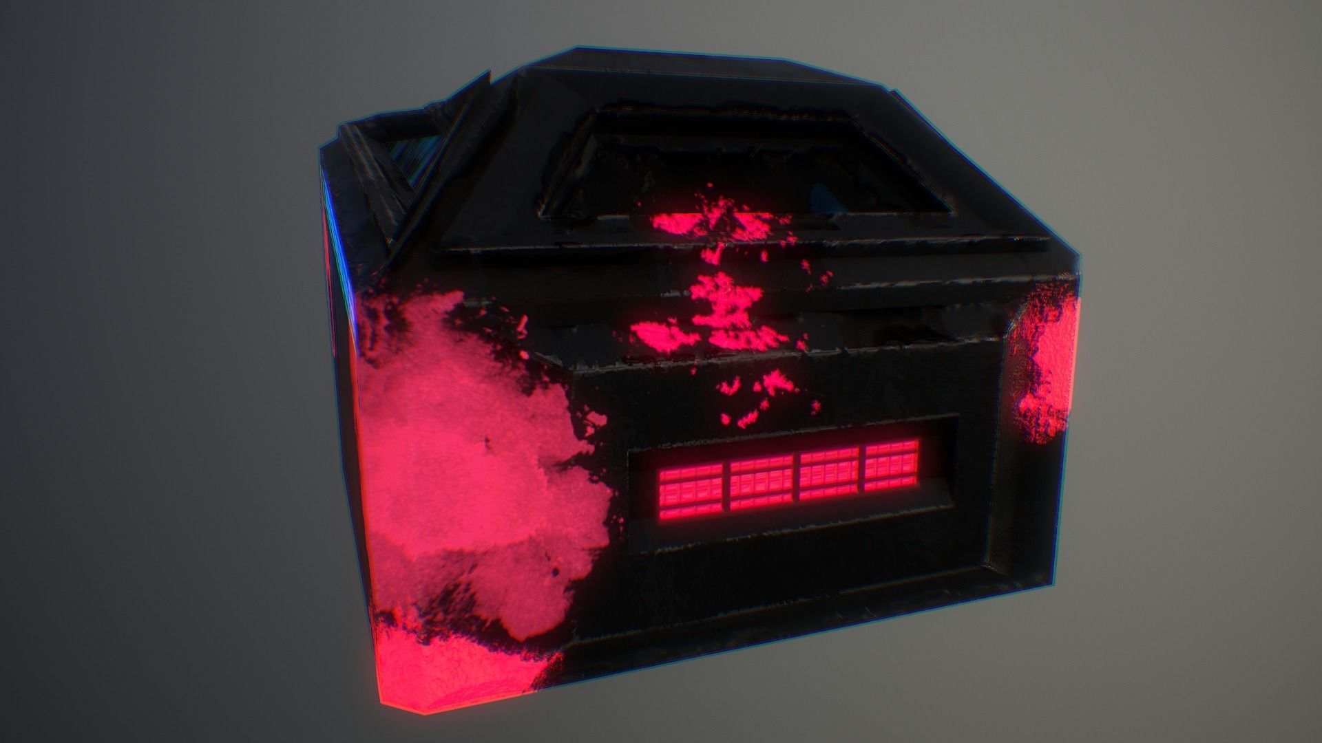 CYBERPUNK CHEST Low-poly 3D model_7