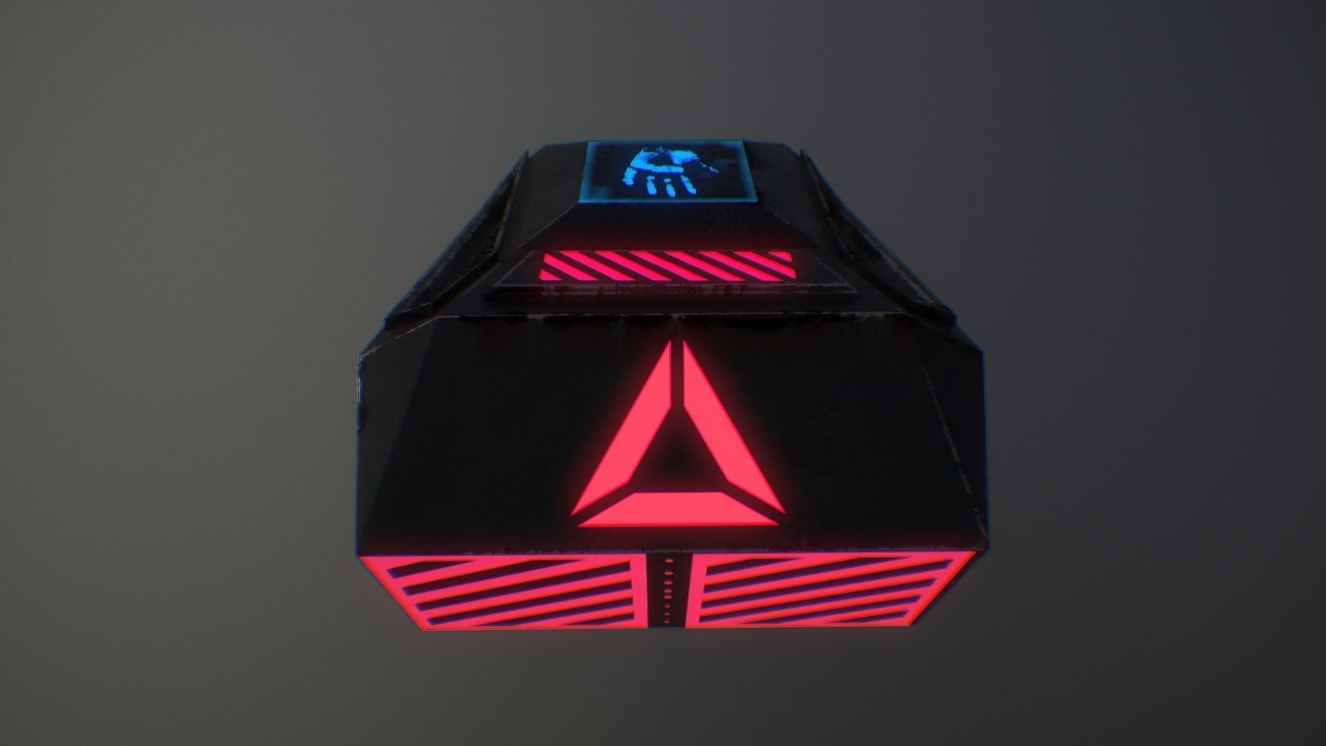 CYBERPUNK CHEST Low-poly 3D model_4