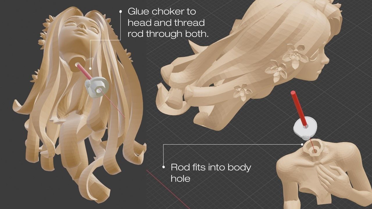 Nouveau Girl - 3D Printable Model 3D print model_9