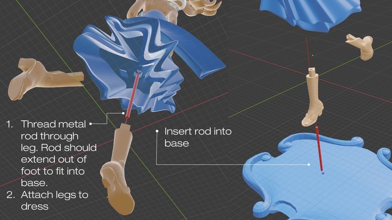 Nouveau Girl - 3D Printable Model 3D print model_10