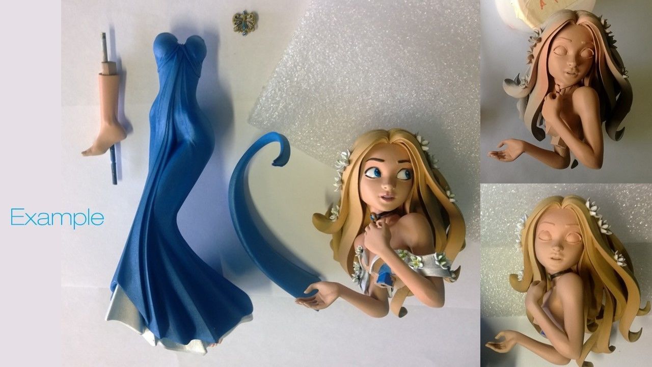 Nouveau Girl - 3D Printable Model 3D print model_11
