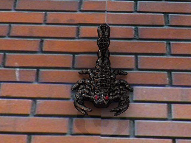 scorpion jewel pendant 3d  3D model_4