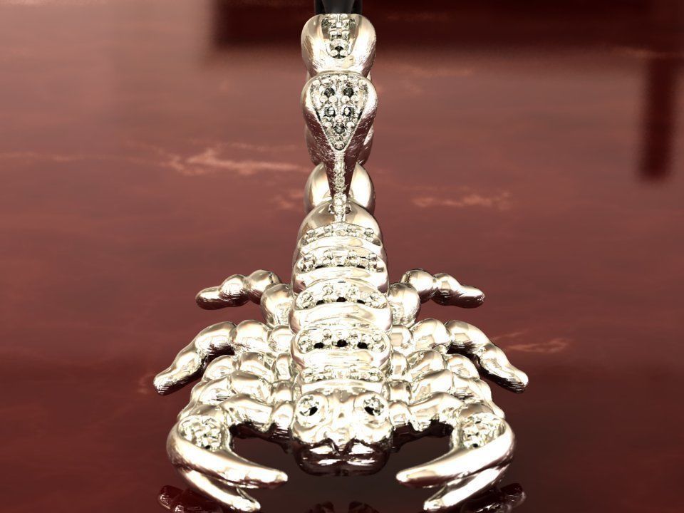 scorpion jewel pendant 3d  3D model_5