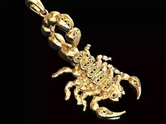 scorpion jewel pendant 3d 