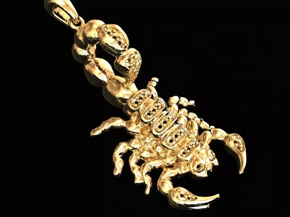 scorpion jewel pendant 3d  3D model_0