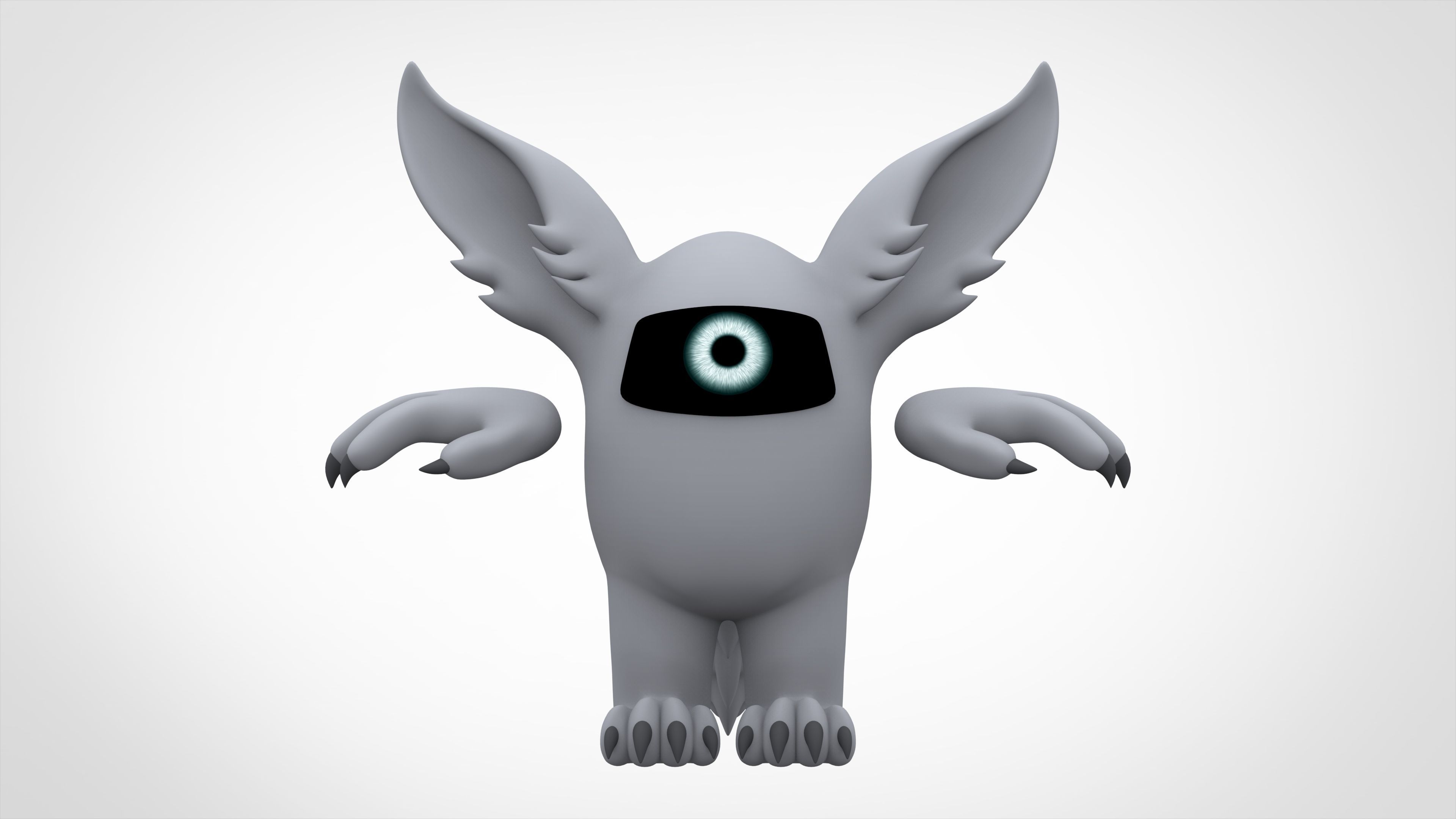 Among Us Silver Werewolf Low-poly 3D model_1